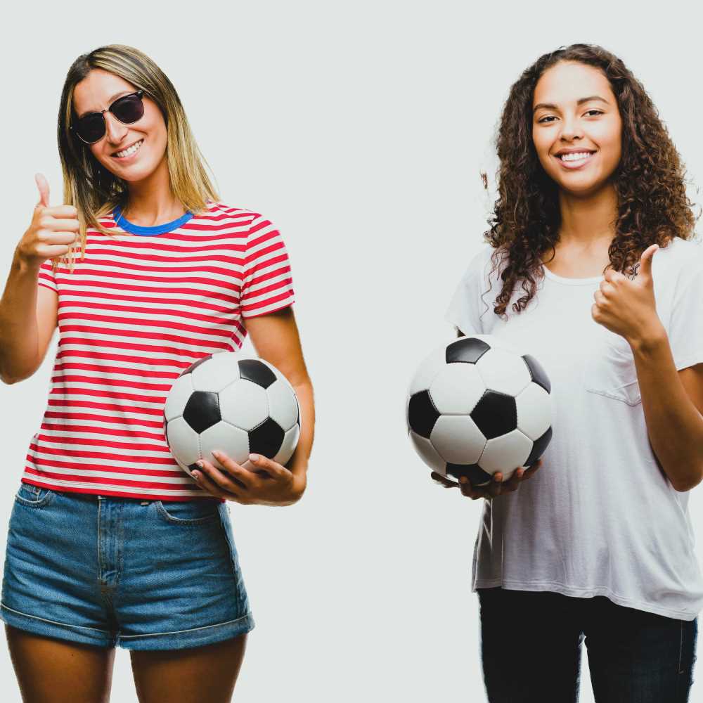 40% profit for coffee fundraisers for schools. Girls Soccer members with thumbs up approval.